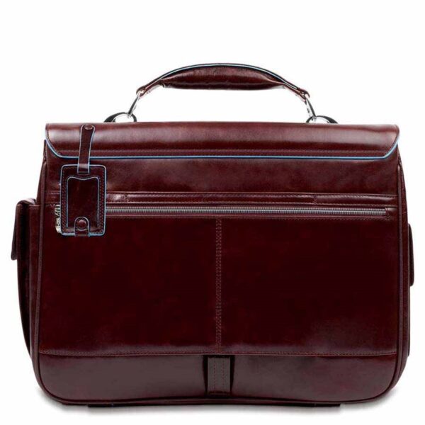 Cartella 2 soffietti 2 tasche frontali piquadro blue square