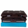 Cartella 2 soffietti 2 tasche frontali piquadro blue square