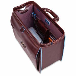 Borsa da medico piquadro tutta pelle blue square