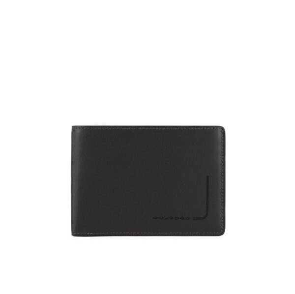 Portafoglio in pelle uomo piquadro con porta monete rfid
