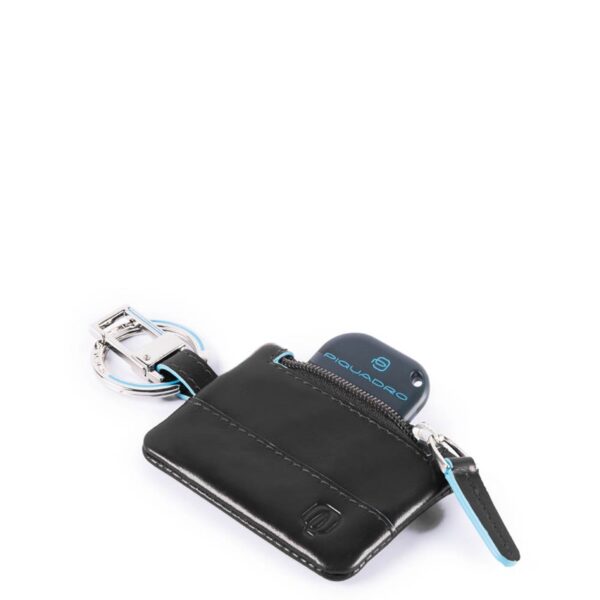 Portachiavi con connequ e tasca laterale piquadro