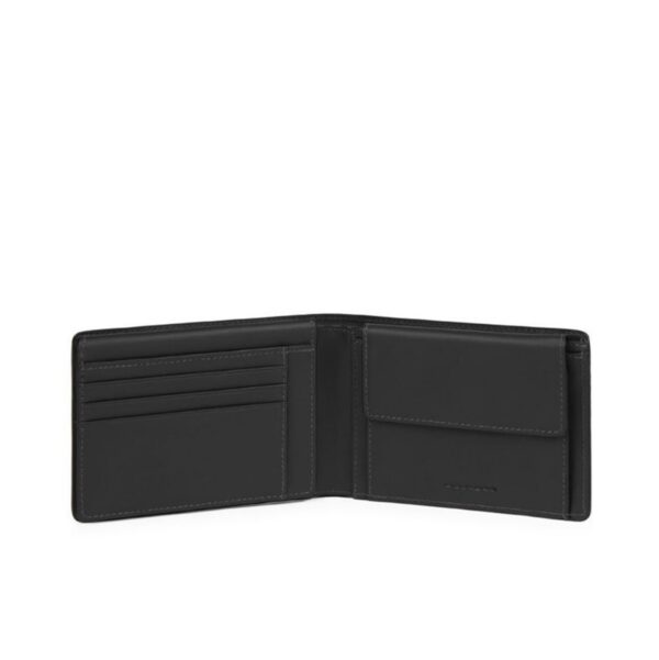 Portafoglio in pelle uomo piquadro con porta monete rfid