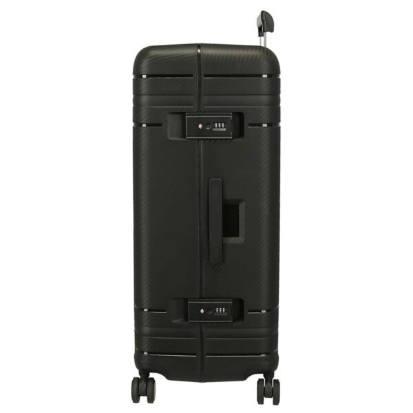 Valigia abs 66 cm 4r c/exp wood nero