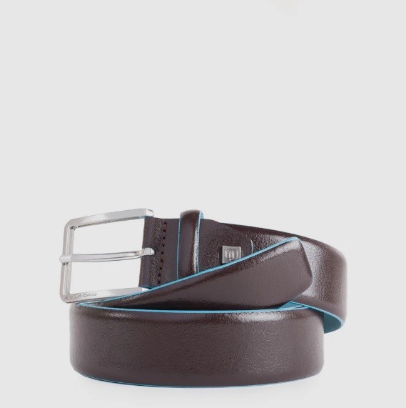 Cintura uomo piquadro in pelle con ardiglione
