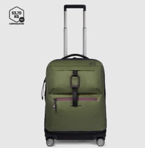 Slim cabine luggage 4 ruote in tessuto riciclato