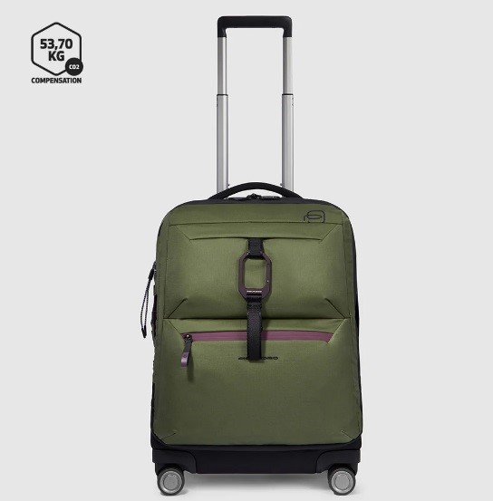 Slim cabine luggage 4 ruote in tessuto riciclato