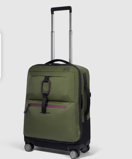 Slim cabine luggage 4 ruote in tessuto riciclato