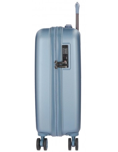 Trolley abs 55cm 4r c/exp wood plata