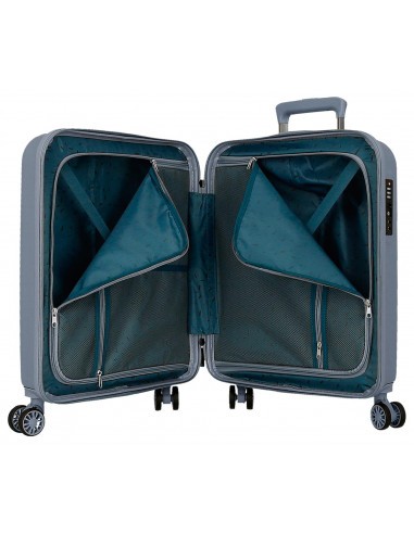 Trolley abs 55cm 4r c/exp wood plata