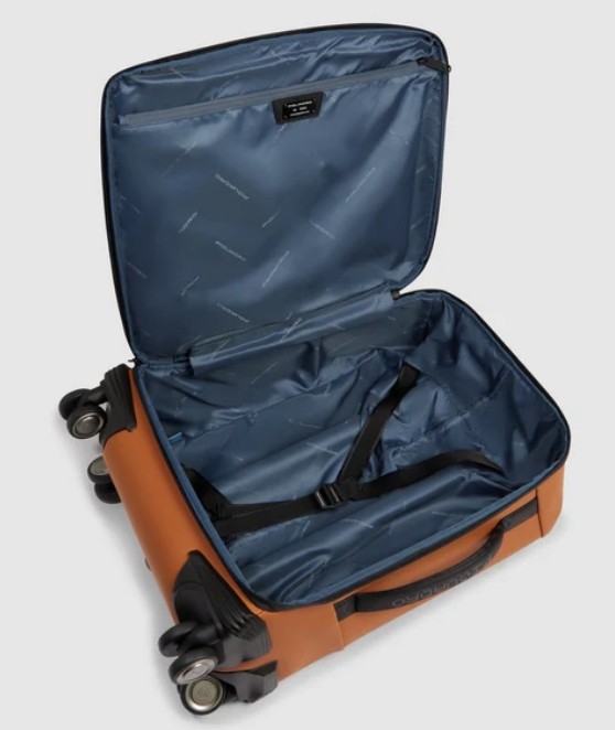 Trolley piquadro 4r. in tessuto gommato